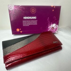 Leather Croc-Texture Wallet New in the Box